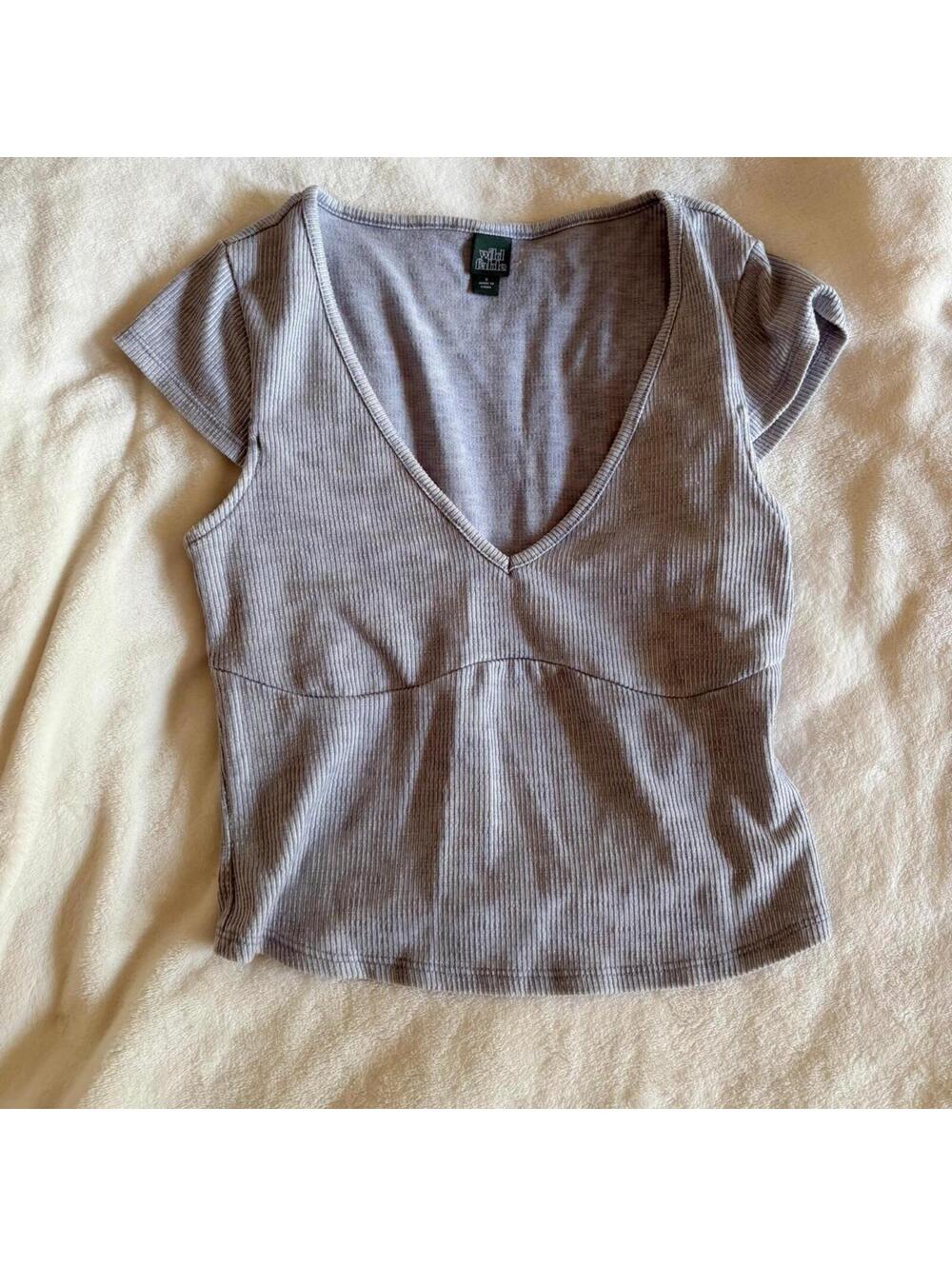 Blue/gray ribbed top from Wild Fable in a size small. Worn once
